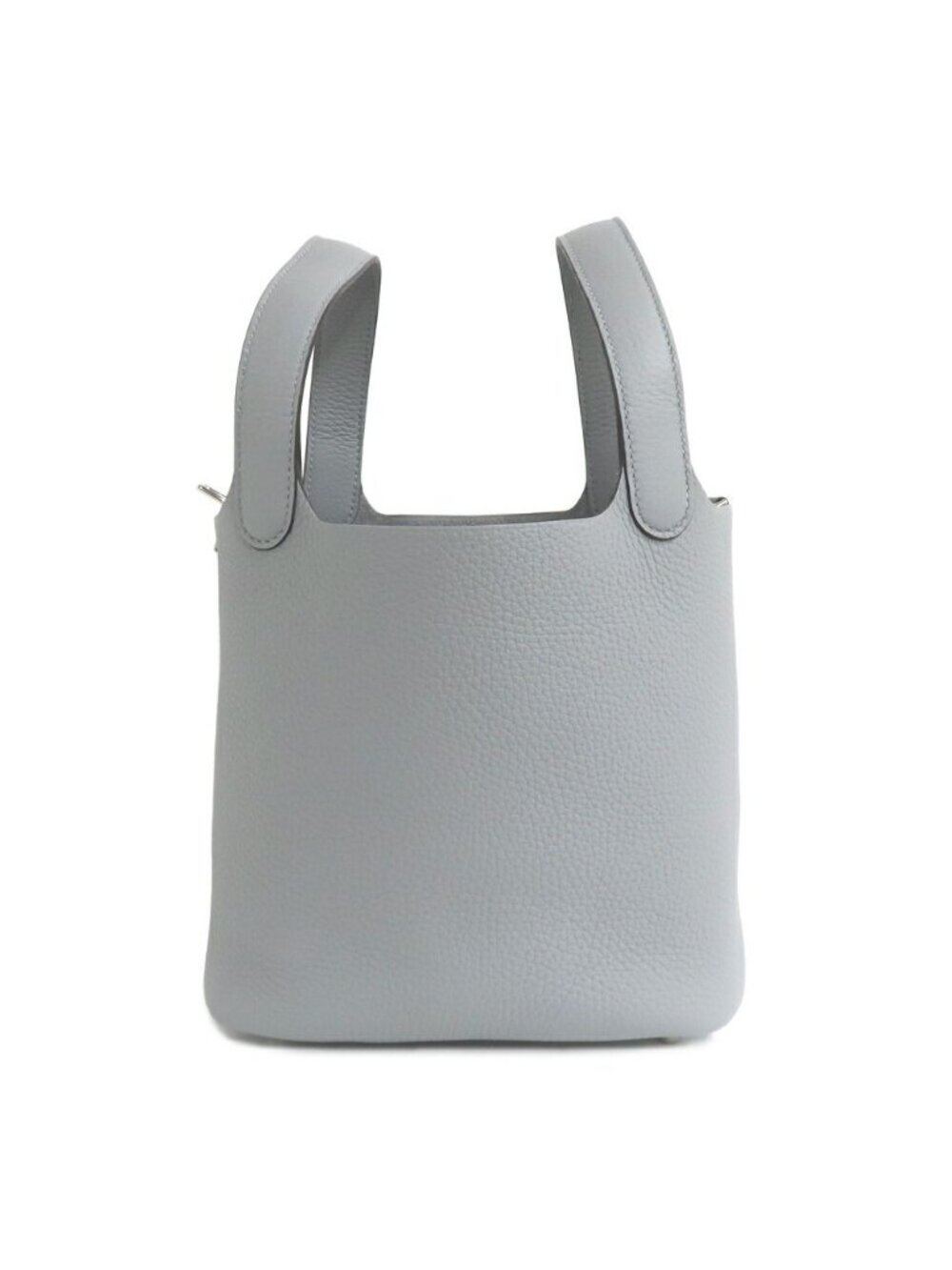 Hermes Picotin Lock PM 18 Gris Perle Taurillon Clemence Silver Handbag - Picture 1 of 10